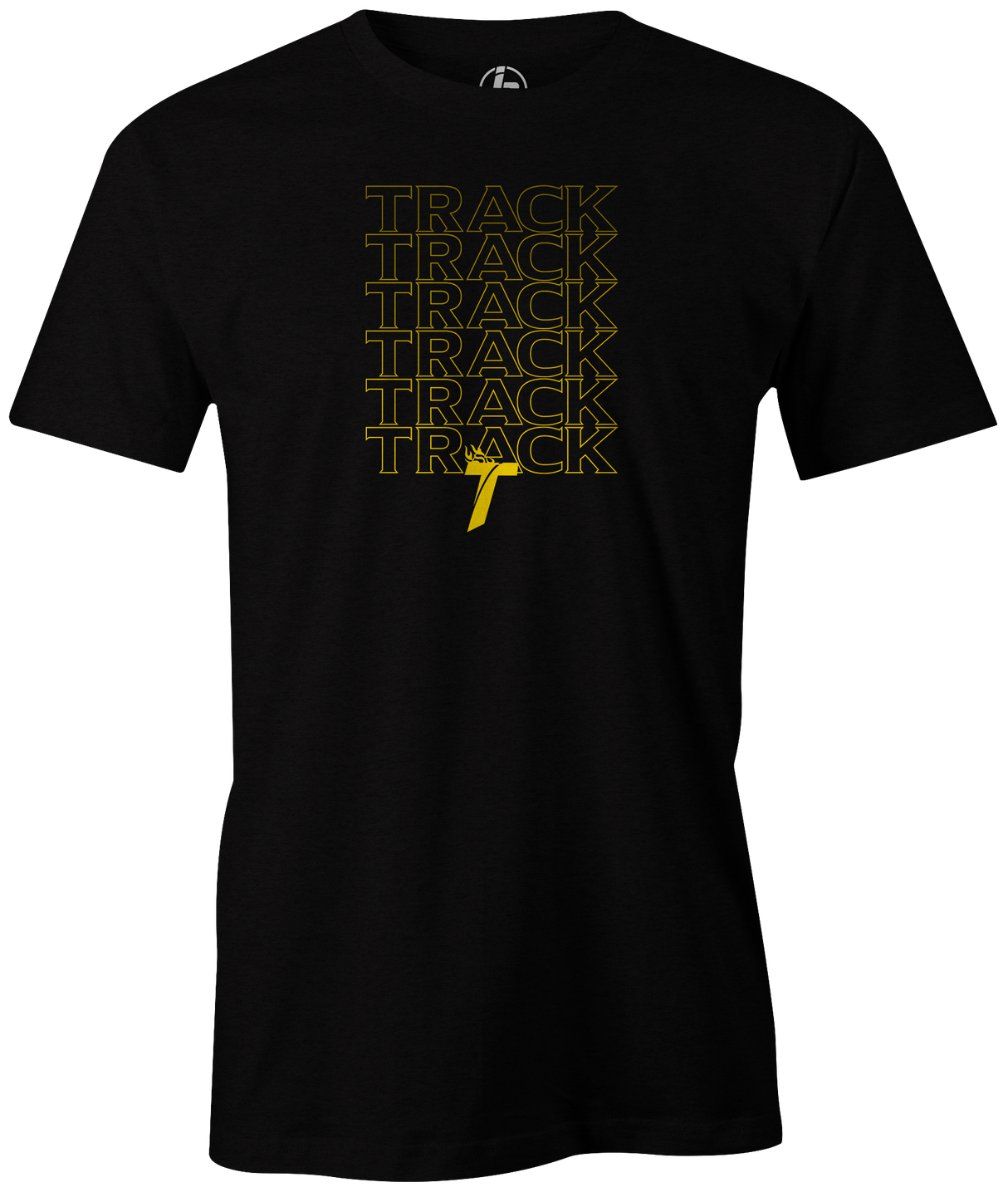 Track Stacked! Hit the lanes in this awesome Track t-shirt and show everyone that you are a part of the team! Tshirt, tee, tee-shirt, tee shirt, Pro shop. League bowling team shirt. PBA. PWBA. USBC. Junior Gold. Youth bowling. Tournament t-shirt. Men's. Bowling Ball