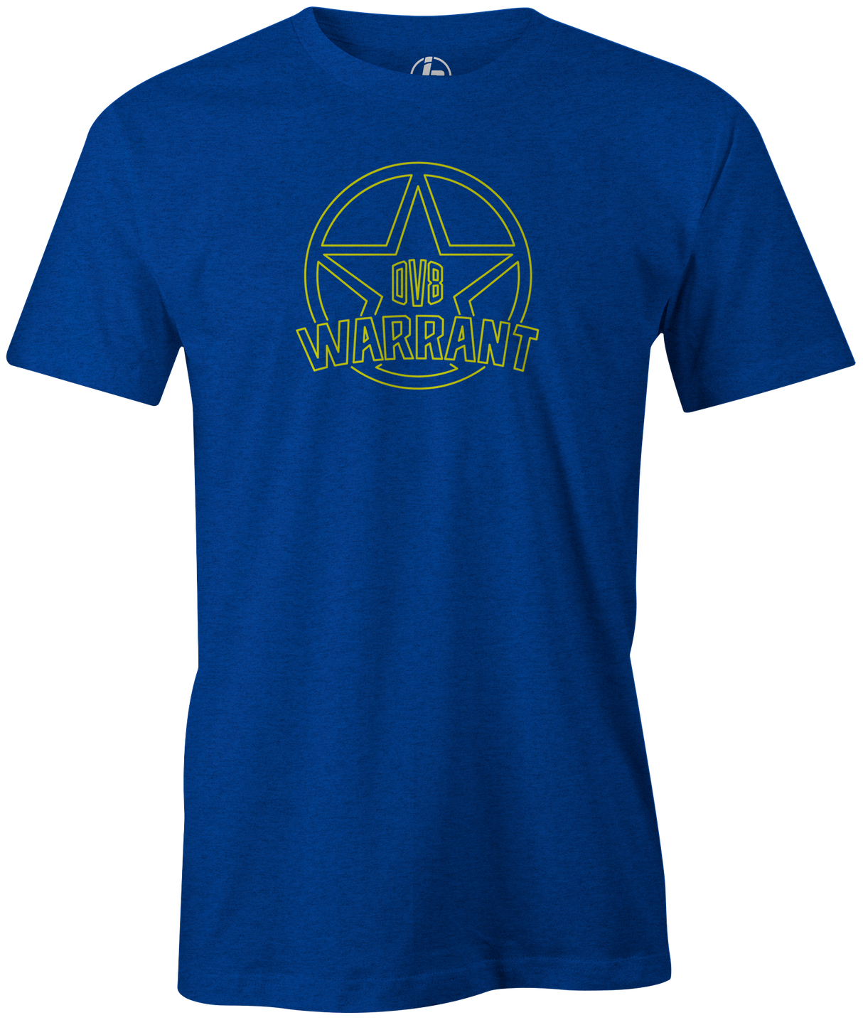 DV8 Warrant Men's T-Shirt, tee, tee-shirt ,t shirt, t-shirt, tees, bowling tee, Blue, cool, bowling ball, brunswick, league bowling tee, team shirt, tournament apparel.