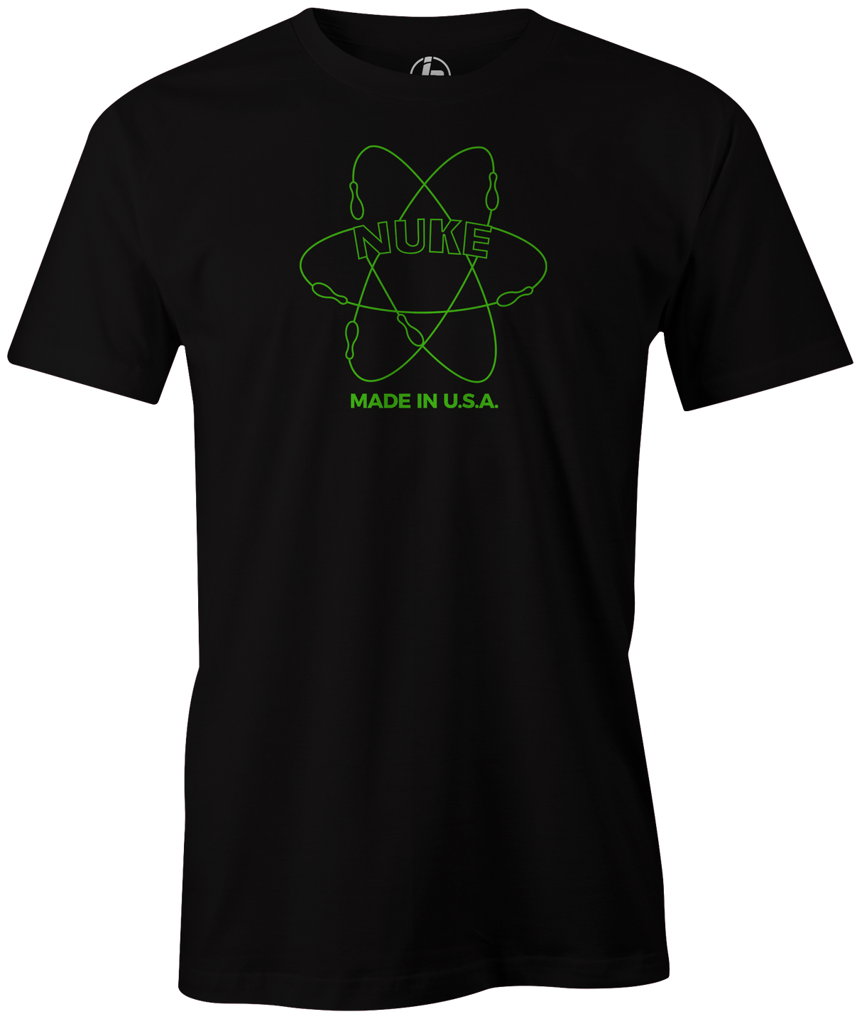 The perfect t-shirt for you if you loved the Track Bowling Nuke bowling ball!This tee is the perfect match to your ball. This awesome bowling t-shirt is the perfect gift for any long time track fan or avid bowler! Hit the lanes with this awesome shirt to roll some strikes! Tshirt, tee, tee-shirt, tee shirt, Pro shop. League bowling team shirt. PBA. PWBA. USBC. Junior Gold. Youth bowling. Tournament t-shirt. Men's. Bowling Ball. Track Bowling.