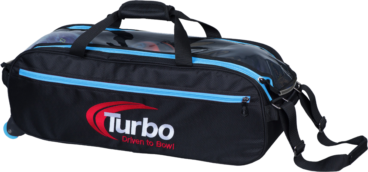 Turbo Pursuit Slim Triple Tote Bowling Bag Blue/Black