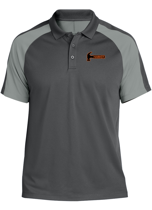 hammer-tournament-polo-gray bowl bowling shirt league tournament bowler shirt