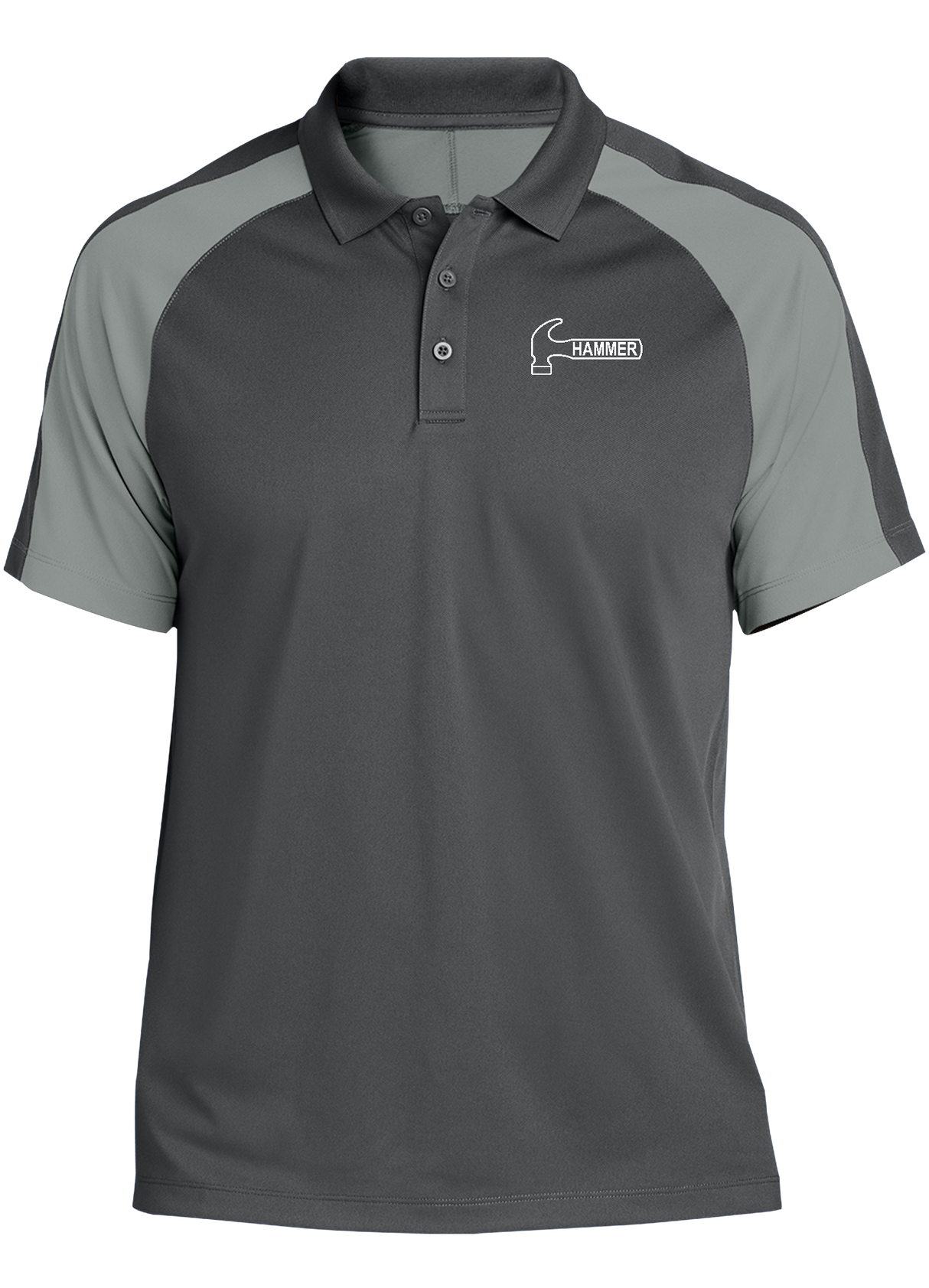 hammer-white-tournament-polo-gray bowl bowling shirt league tournament bowler shirt