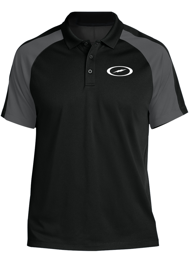 storm-bolt-tournament-polo-black-gray bowl bowling shirt league tournament bowler shirt