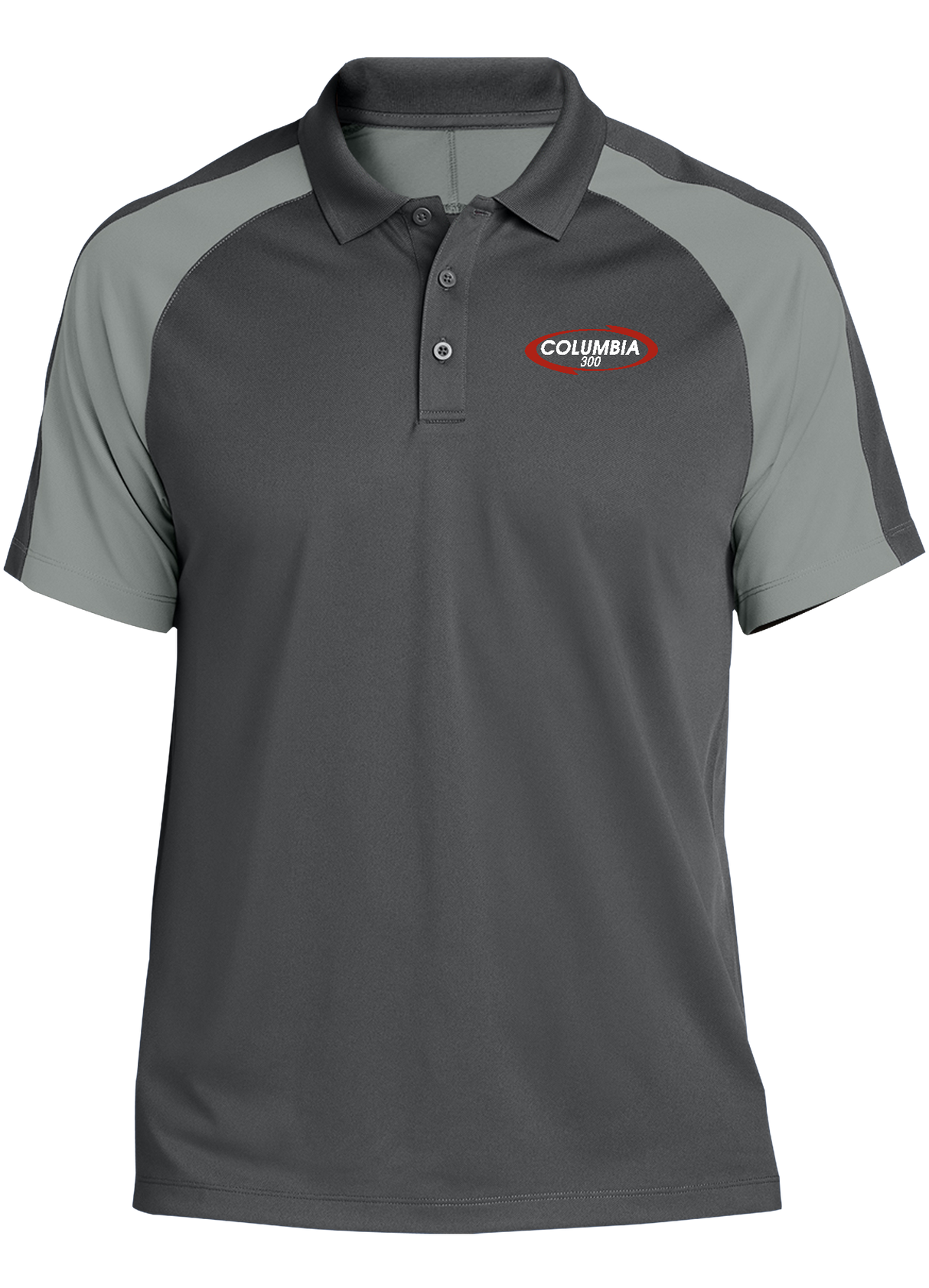 columbia-300-90s-logo-tournament-polo-gray bowl bowling shirt league tournament bowler shirt