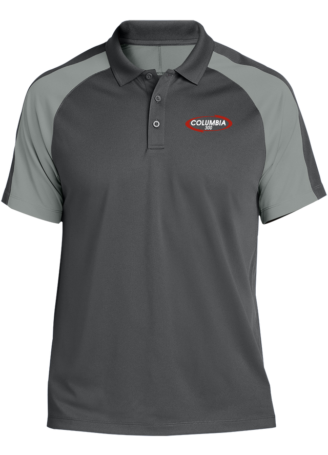 columbia-300-90s-logo-tournament-polo-gray bowl bowling shirt league tournament bowler shirt
