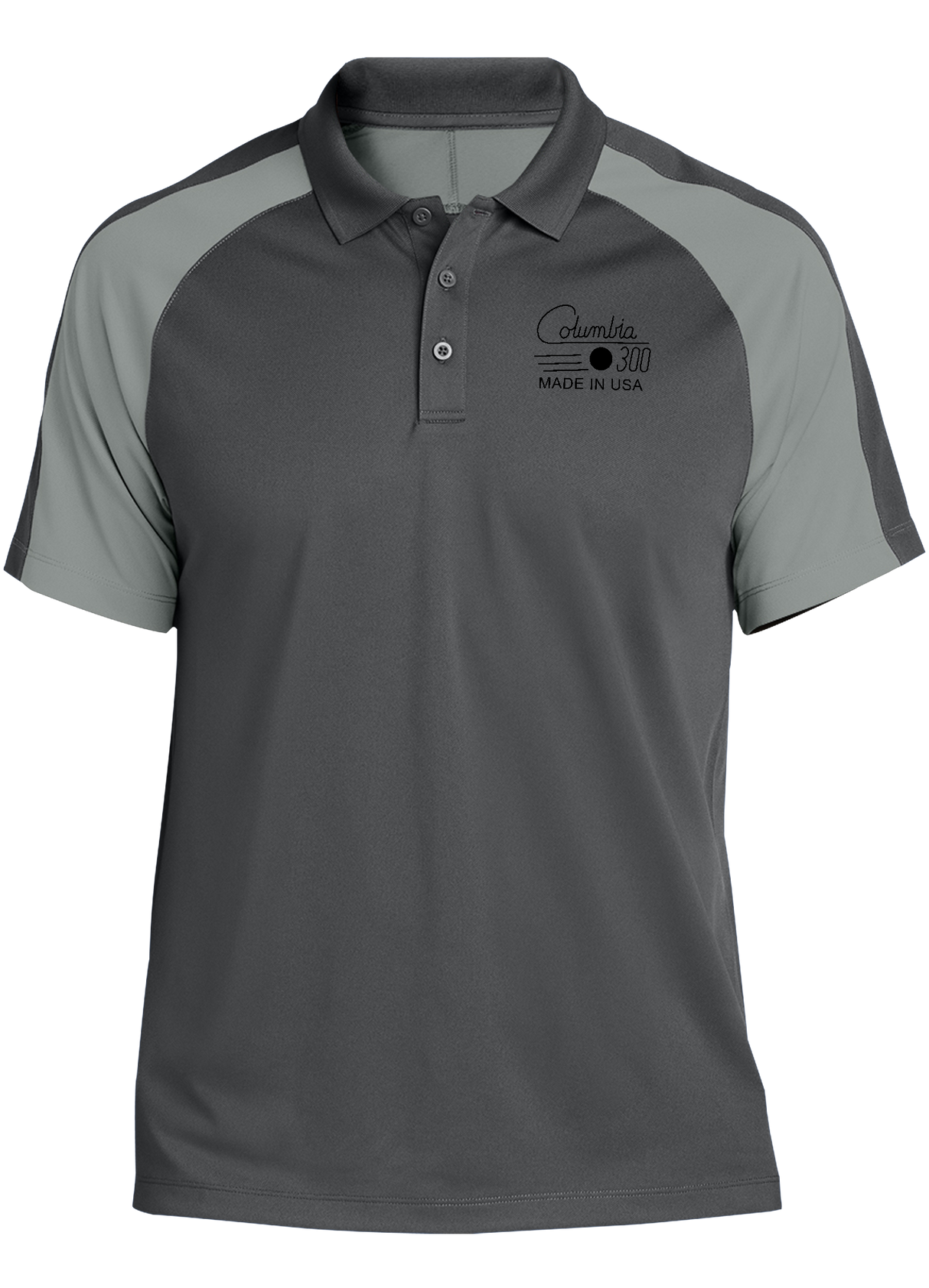 columbia-300-retro-black-tournament-polo-gray bowl bowling shirt league tournament bowler shirt