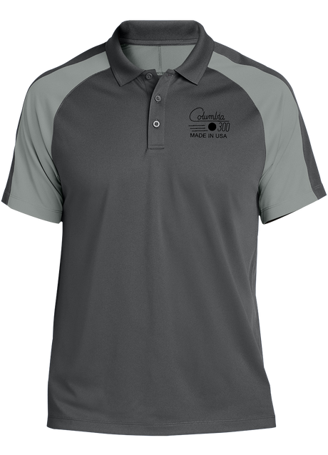 columbia-300-retro-black-tournament-polo-gray bowl bowling shirt league tournament bowler shirt