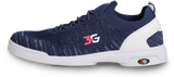 3G Ascent Blue Bowling Shoes * Featuring our new Rise outsole. This lightweight outsole won't sacrifice durability as it's a blown rubber outsole. * Authentic Clarino Microfiber sole matched with our new 3G grooved heel on the slide foot. * Fixed durable rubber with 3G grooved heel on the traction foot for maximum leverage. * Fly knit upper with 3d molded ribbing for extreme comfort with a molded heel stabilizer.