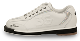3G Racer White/Holo Bowling Shoes Our new 3G Racer features a high-quality design developed through extensive research and testing. This is the most advanced interchangeable performance shoe in the Tour Line to date! Available in two different colors to match your style on the lanes.