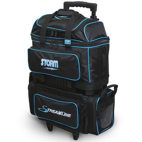 Storm Streamline 4 Ball Roller Black/Blue Bowling Bag suitcase league tournament play sale discount coupon online pba tour