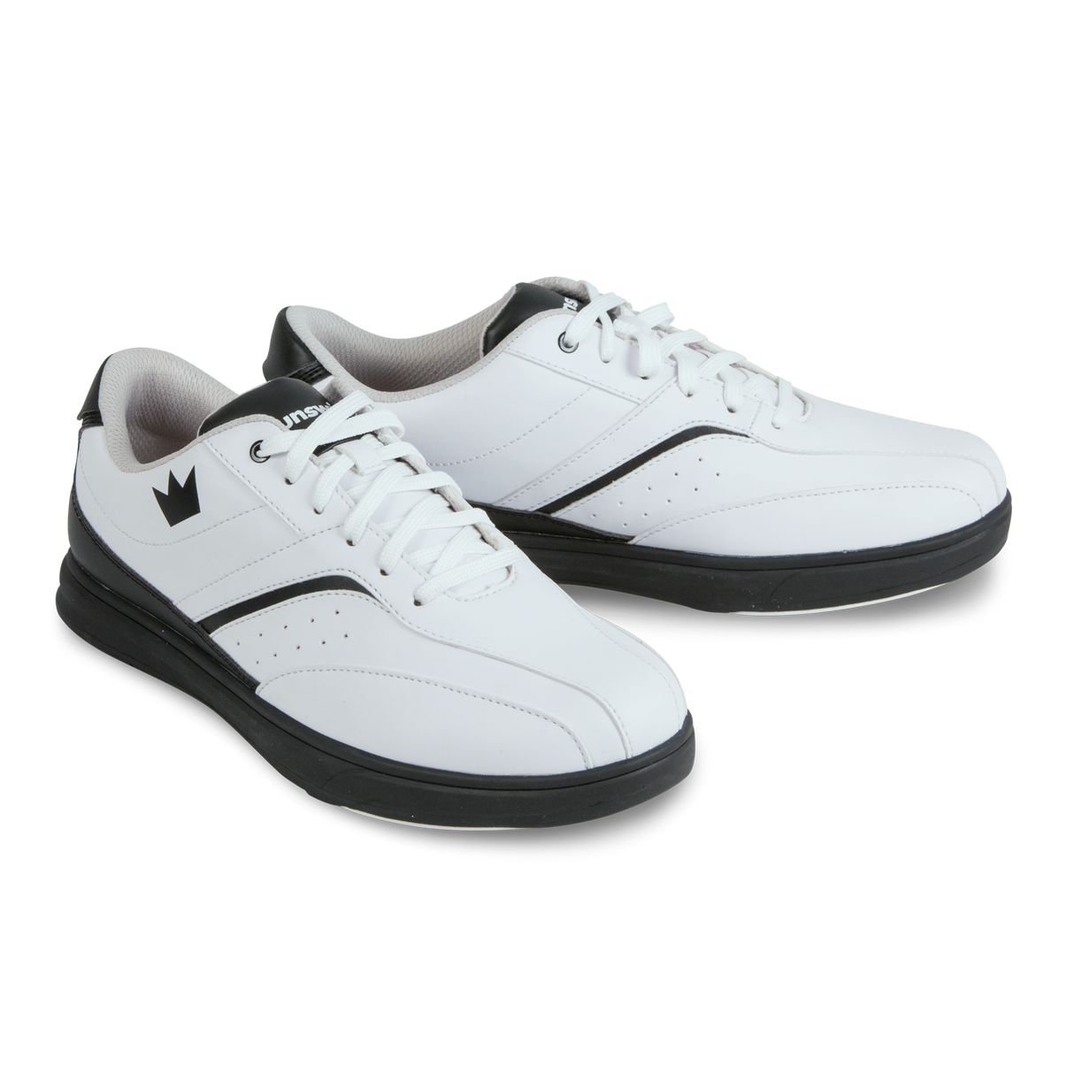 Brunswick Vapor White/Black Bowling Shoes * Performance synthetic uppers * Foam padded collar and tongue * Extra-light molded EVA outsole * Pure slide microfiber slide soles on both shoes * Superior slide immediately *  * 