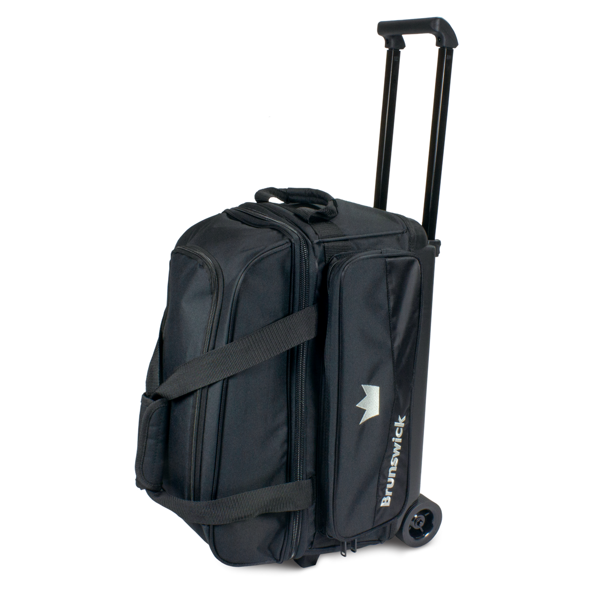 brunswick zone double roller tournament league play rolling travel bag suitcase