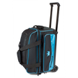 brunswick zone double roller tournament league play rolling travel bag suitcase sky blue