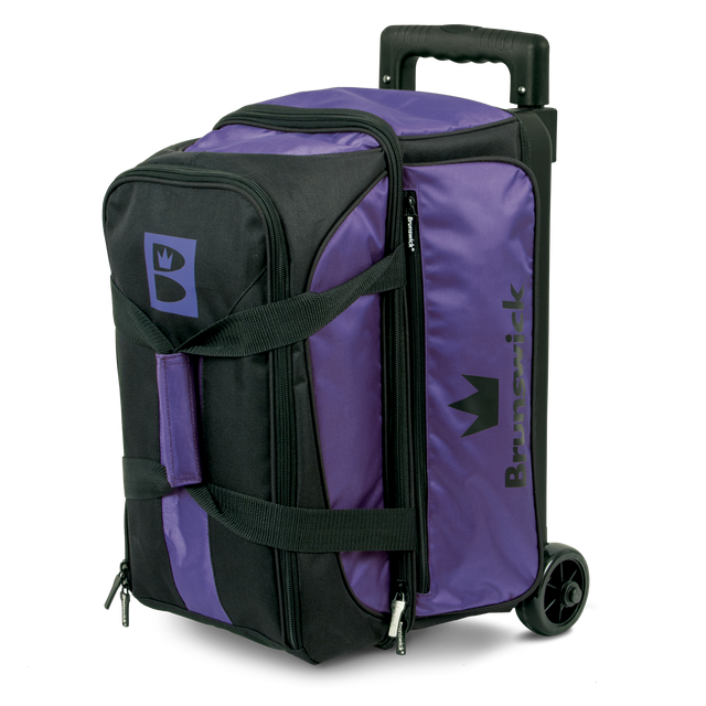 brunswick purple blitz bowling bag inside bowler tournament suitcase open play league travel bag