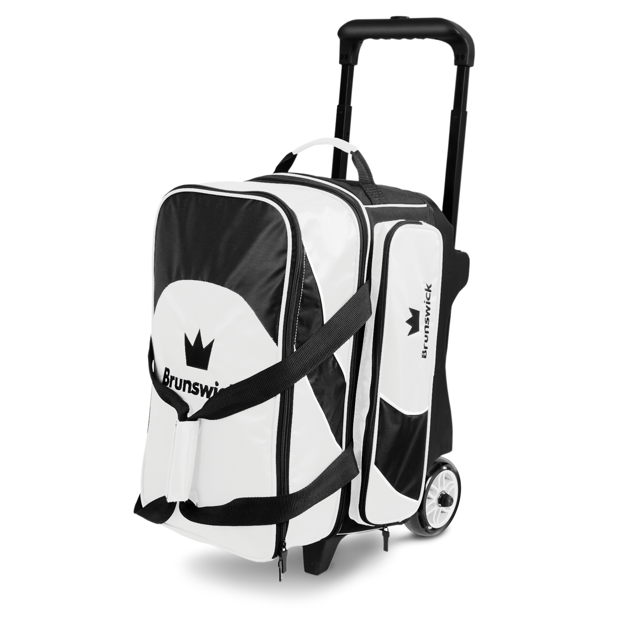 brunswick 2 ball roller charger bowling bag travel suitcase league tournament play sale discount coupon online pba tour edge white bags