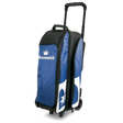 Brunswick Blitz 3 Ball Triple Roller Blue Bowling Bag travel suitcase league tournament play sale discount coupon online pba tour