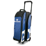 Brunswick Blitz 3 Ball Triple Roller Blue Bowling Bag travel suitcase league tournament play sale discount coupon online pba tour