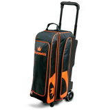 Brunswick Blitz 3 Ball Triple Roller Black/Orange Bowling Bag travel suitcase league tournament play sale discount coupon online pba tour