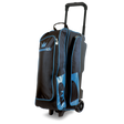Brunswick Blitz 3 Ball Triple Roller Black/Blue Bowling Bag travel suitcase league tournament play sale discount coupon online pba tour