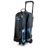 Brunswick Blitz 3 Ball Triple Roller Black/Blue Bowling Bag travel suitcase league tournament play sale discount coupon online pba tour