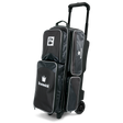 Brunswick Edge 3 Ball Triple Roller Black Bowling Bag travel suitcase league tournament play sale discount coupon online pba tour