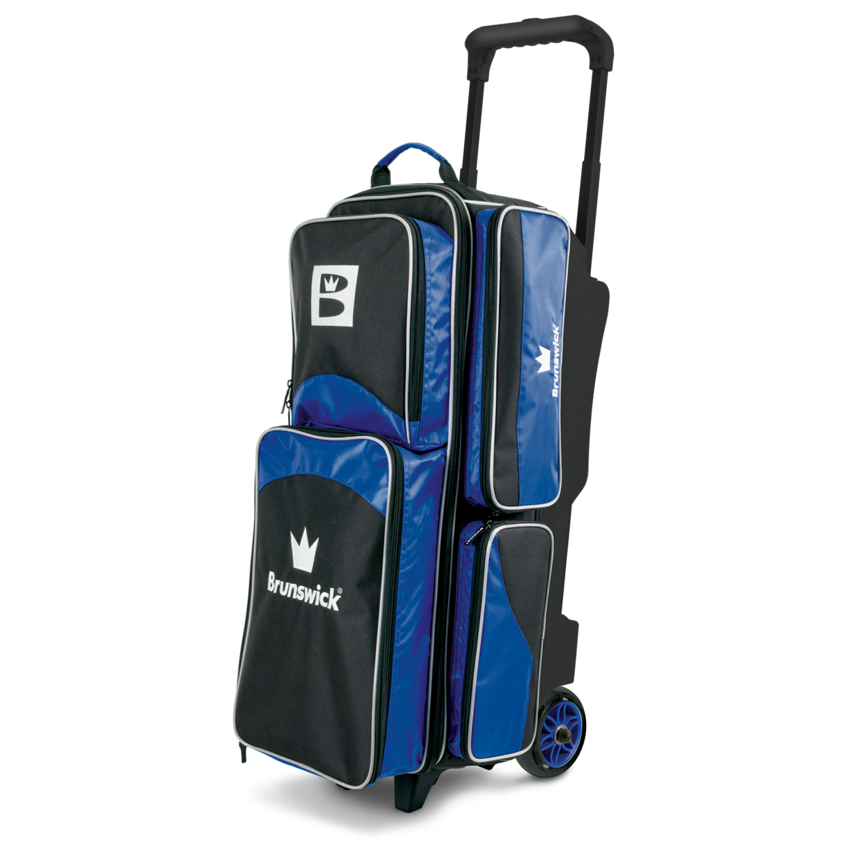 Brunswick Edge 3 Ball Triple Roller Blue Bowling Bag Inside Bowling