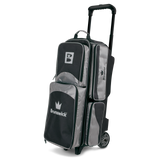 Brunswick Edge 3 Ball Triple Roller silver Bowling Bag travel suitcase league tournament play sale discount coupon online pba tour