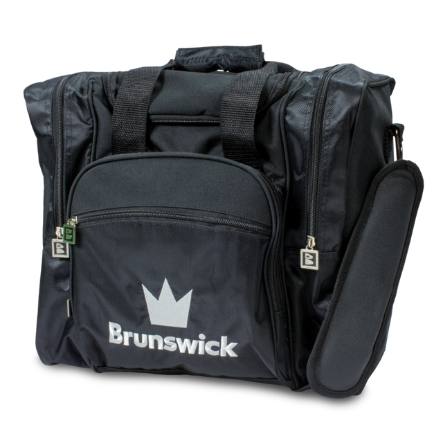 brunswick single ball tote Edge Black bowling bag travel suitcase league tournament play sale discount coupon online pba tour