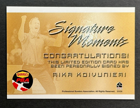 Mika Koivuniemi 2007 Rittenhouse Signature Moments PBA Autograph Bowling Card