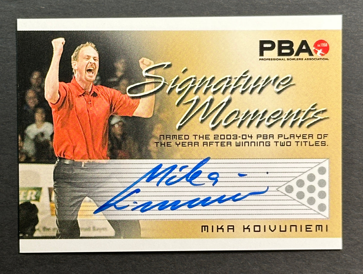 Mika Koivuniemi 2007 Rittenhouse Signature Moments PBA Autograph Bowling Card