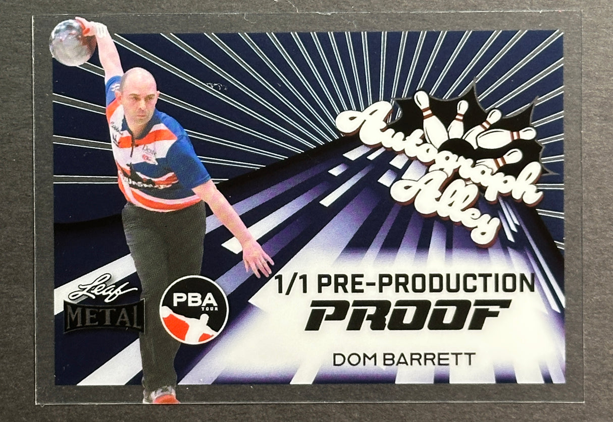 2024 Leaf Metal PBA Trading Card Dom Barrett "Autograph Alley" 1/1 Proof