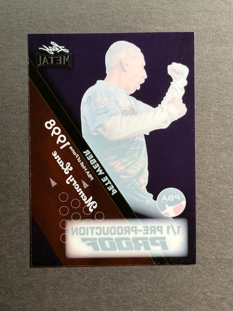 2024 Leaf Metal PBA Trading Card Pete Weber HOF Memory Lane 1/1 Proof