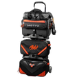 Motiv Vault 6 Ball Roller Black/Orange Bowling Bag suitcase league tournament play sale discount coupon online pba tour