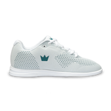 Brunswick Axis Women's Bowling Shoes White/Teal * Sleek synthetic upper * Molded EVA insole for comfort and performance * Extreme cushion comfort with Ortholite footbed * Convenient ATOP dial lacing system * Reinforced hard rubber toe for durability * Multi-zone push away rubber * Includes: #4, #6, and #8 Slide Soles; Progressive, and Ridged Heels; Heel remover tool * Right hand only *  * 