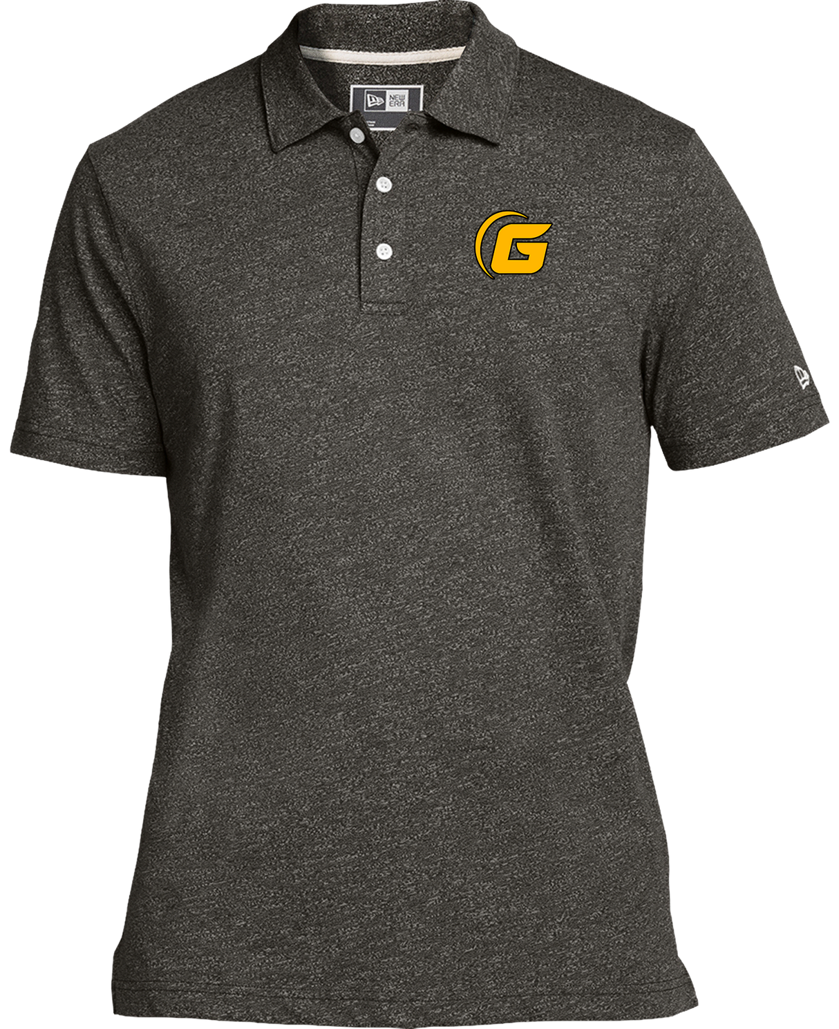 900 Global New Era Twist Polo Black Heather