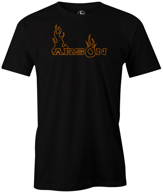Did you love the Arson? Re-live this iconic ball with this Hammer Arson T-shirt! Hit the lanes with this cool retro t-shirt to show everyone how big of a bowling fan you are! Tshirt, tee, tee-shirt, tee shirt, teeshirt, shirt. League bowling team shirt. Old school. Men's. 