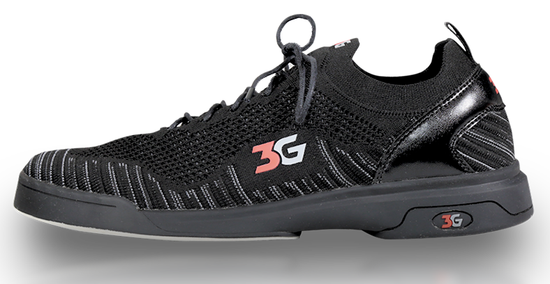 3G Ascent Black Bowling Shoes * Featuring our new Rise outsole. This lightweight outsole won't sacrifice durability as it's a blown rubber outsole. * Authentic Clarino Microfiber sole matched with our new 3G grooved heel on the slide foot. * Fixed durable rubber with 3G grooved heel on the traction foot for maximum leverage. * Fly knit upper with 3d molded ribbing for extreme comfort with a molded heel stabilizer.