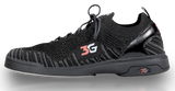 3G Ascent Black Bowling Shoes * Featuring our new Rise outsole. This lightweight outsole won't sacrifice durability as it's a blown rubber outsole. * Authentic Clarino Microfiber sole matched with our new 3G grooved heel on the slide foot. * Fixed durable rubber with 3G grooved heel on the traction foot for maximum leverage. * Fly knit upper with 3d molded ribbing for extreme comfort with a molded heel stabilizer.