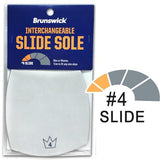 bowling shoe Slide soles are oversized and can be trimmed to fit any size shoe Brunswick slide soles are numbered 2 through 10 with the number 2 sole providing the least amount of slide and the number 10 sole providing the most slide possible 1-year limited warranty