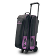 Brunswick Blitz 3 Ball Triple Roller Black/Purple Bowling Bag travel suitcase league tournament play sale discount coupon online pba tour