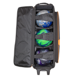 Brunswick Blitz 3 Ball Triple Roller Black/Orange Bowling Bag travel suitcase league tournament play sale discount coupon online pba tour