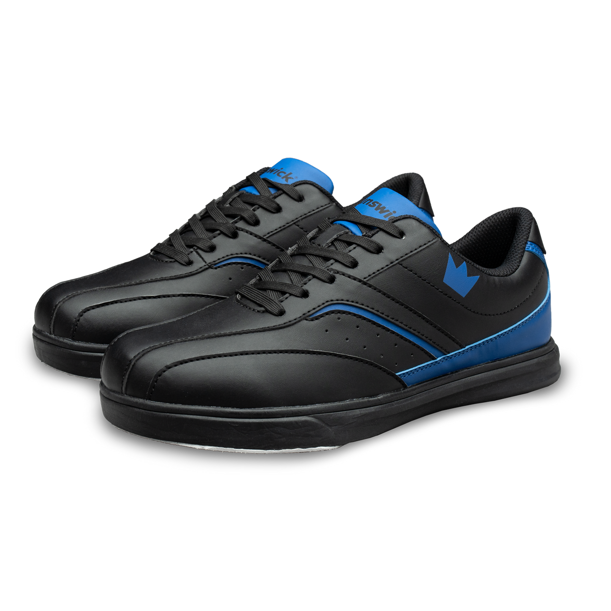 Brunswick Vapor Black/Royal Bowling Shoes * Performance synthetic uppers * Foam padded collar and tongue * Extra-light molded EVA outsole * Pure slide microfiber slide soles on both shoes * Superior slide immediately *  * 
