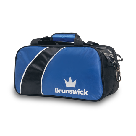 brunswick bowling bag tote blue black tournament classic league bag holder