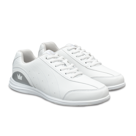 Brunswick Mystic Women's Bowling Shoes White/Silver * Performance synthetic uppers * Extremely comfortable * Light rubber outsoles * Pure slide microfiber slide soles on both shoes * Foam padded collar and tongue * Superior slide immediately *  * 