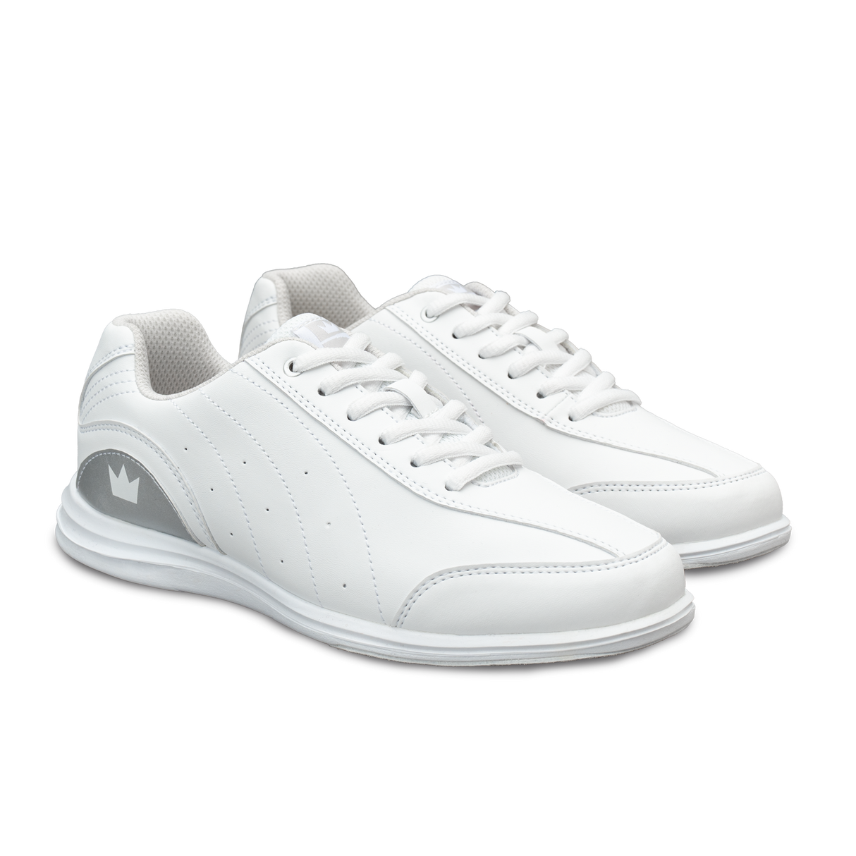 Brunswick Mystic Youth Bowling Shoes White/Silver * Performance synthetic uppers * Extremely comfortable * Light rubber outsoles * Pure slide microfiber slide soles on both shoes * Foam padded collar and tongue * Superior slide immediately *  * 