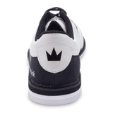 Brunswick Rampage White/Black Bowling Shoes * Synthetic uppers * Customizable Slide Sole technology * Rubber push away * Fixed Heel * Includes: #6 and #8 Slide Soles