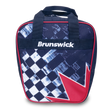 Brunswick Spark 1 Ball Single Tote Checkered Flag Bowling Bag travel suitcase league tournament play sale discount coupon online pba tour
