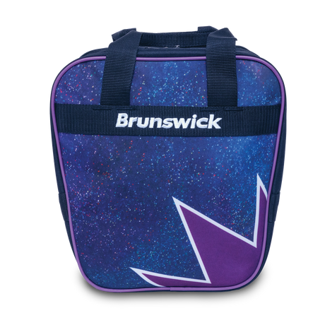 Brunswick Spark 1 Ball Single Tote Deep Space blue and purple Bowling Bag travel suitcase league tournament play sale discount coupon online pba tour