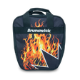 Brunswick Spark 1 Ball Single Tote Flames Black and orange fire Bowling Bag travel suitcase league tournament play sale discount coupon online pba tour