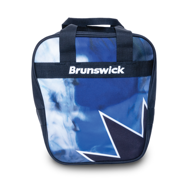 Brunswick Spark 1 Ball Single Tote Indigo Swirl Blue and white Bowling Bag travel suitcase league tournament play sale discount coupon online pba tour